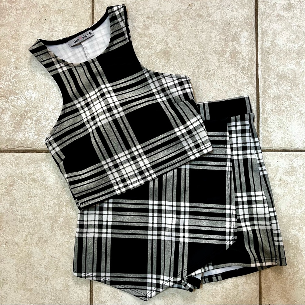 Gab & Kate Mixology 2-Piece Skort and Crop Tank Set XS/S